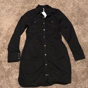 Women’s Black Free People dress.